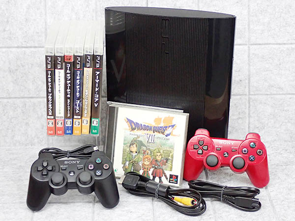 【中古】PlayStation 3 HDD 500GB CECH-4000 本体 PS3 プレイステーション3 SONY ゲームソフト 9本