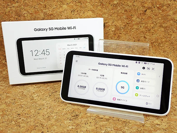 中古】UQ Galaxy 5G Mobile Wi-Fi SCR01 SCR01SWU ホワイト 白 