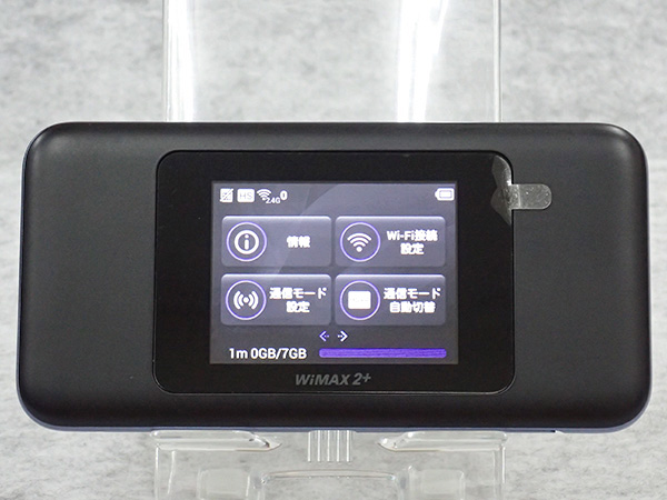 中古】UQ WiMAX Speed Wi-Fi NEXT W06 ブラック×ブルー モバイル 