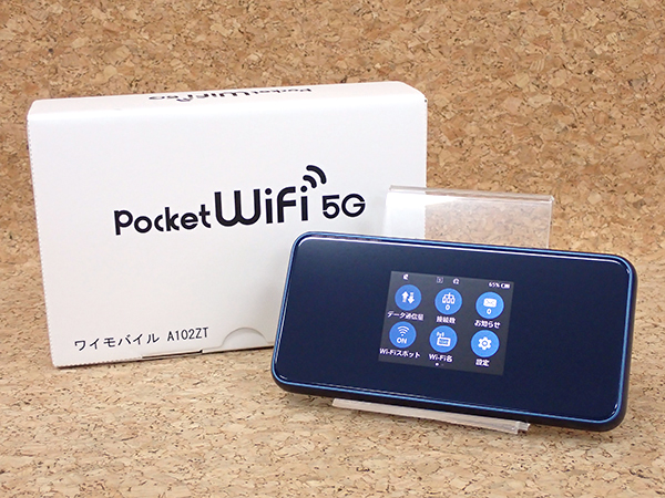 中古】SIMフリー ワイモバイル Pocket WiFi 5G A102ZT ネイビー ...