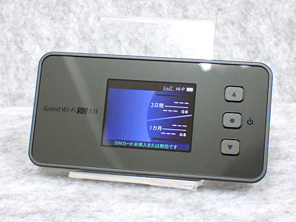 中古 美品】SIMフリー UQ Speed Wi-Fi 5G X11 チタニウムグレー