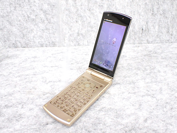 中古】docomo STYLE series F-02C ゴールド ANTEPRIMA GOLD ガラケー