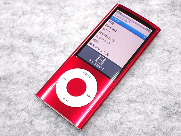 中古】Apple iPod nano 第5世代 16GB レッド MC074J/A A1320 本体 デジタルオーディオプレーヤー ケーブル付き /  iPhone・スマホの中古販売 大阪梅田・本町｜ウルモバイル