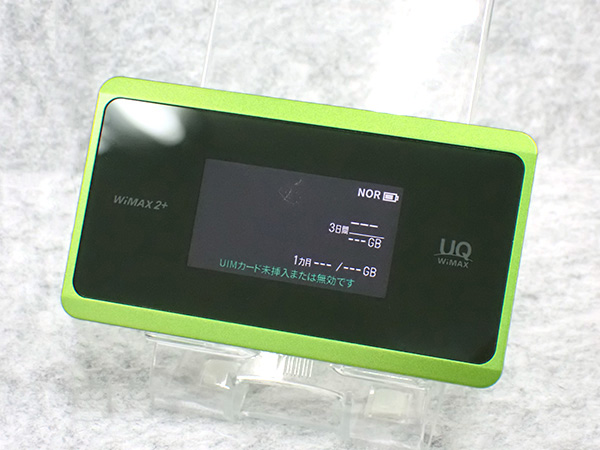 中古】UQ WiMAX Speed Wi-Fi NEXT WX06 ライムグリーン モバイル