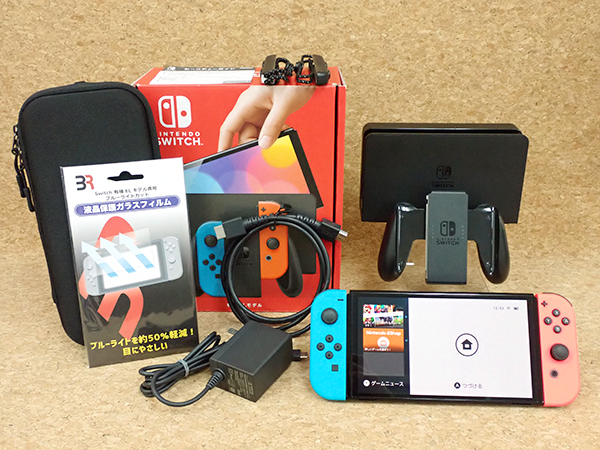 中古 美品】任天堂 Nintendo Switch 有機ELモデル Joy-Con[L] ネオン 