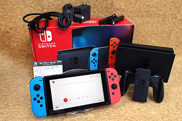 中古】新型 Nintendo Switch Joy-Con[L] ネオンブルー/[R] ネオン