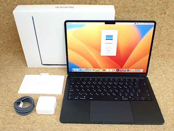 中古】MacBook Air 13.6インチ 2022年 MLY33J/A ミッドナイト [M2 