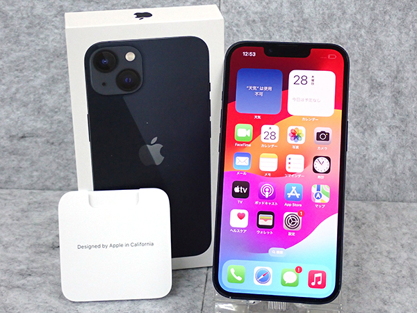 中古】国内版SIMフリー iPhone 13 128GB ミッドナイト 黒 MLNC3J/A 本体 一括購入 JAN:4549995282245 /  iPhone・スマホの中古販売 大阪梅田・本町｜ウルモバイル